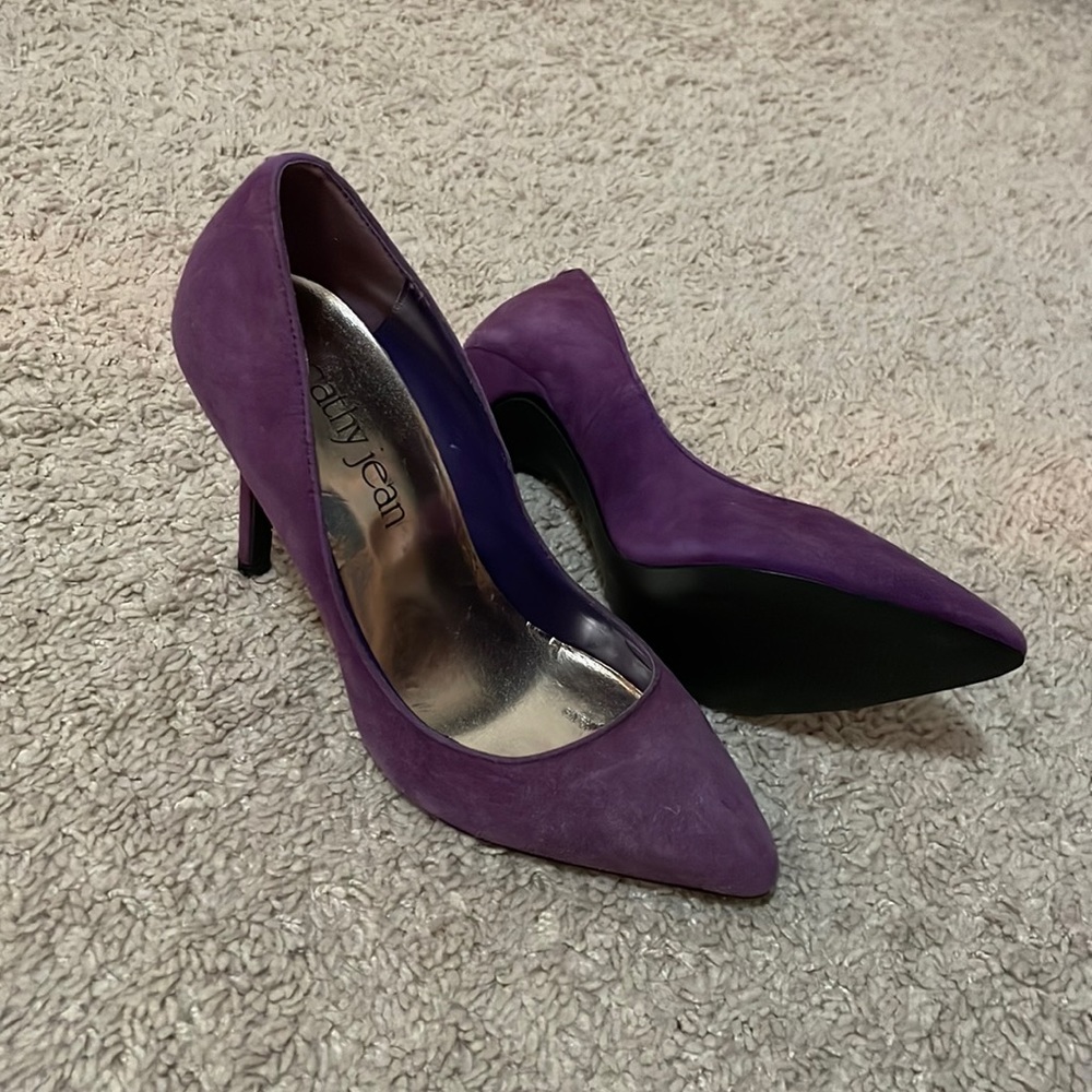 Purple Suede Heels